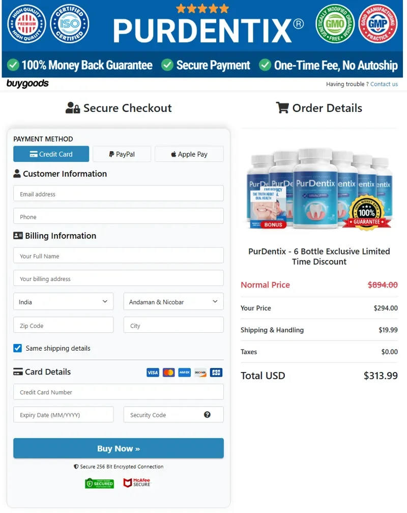PurDentix Secure Checkout